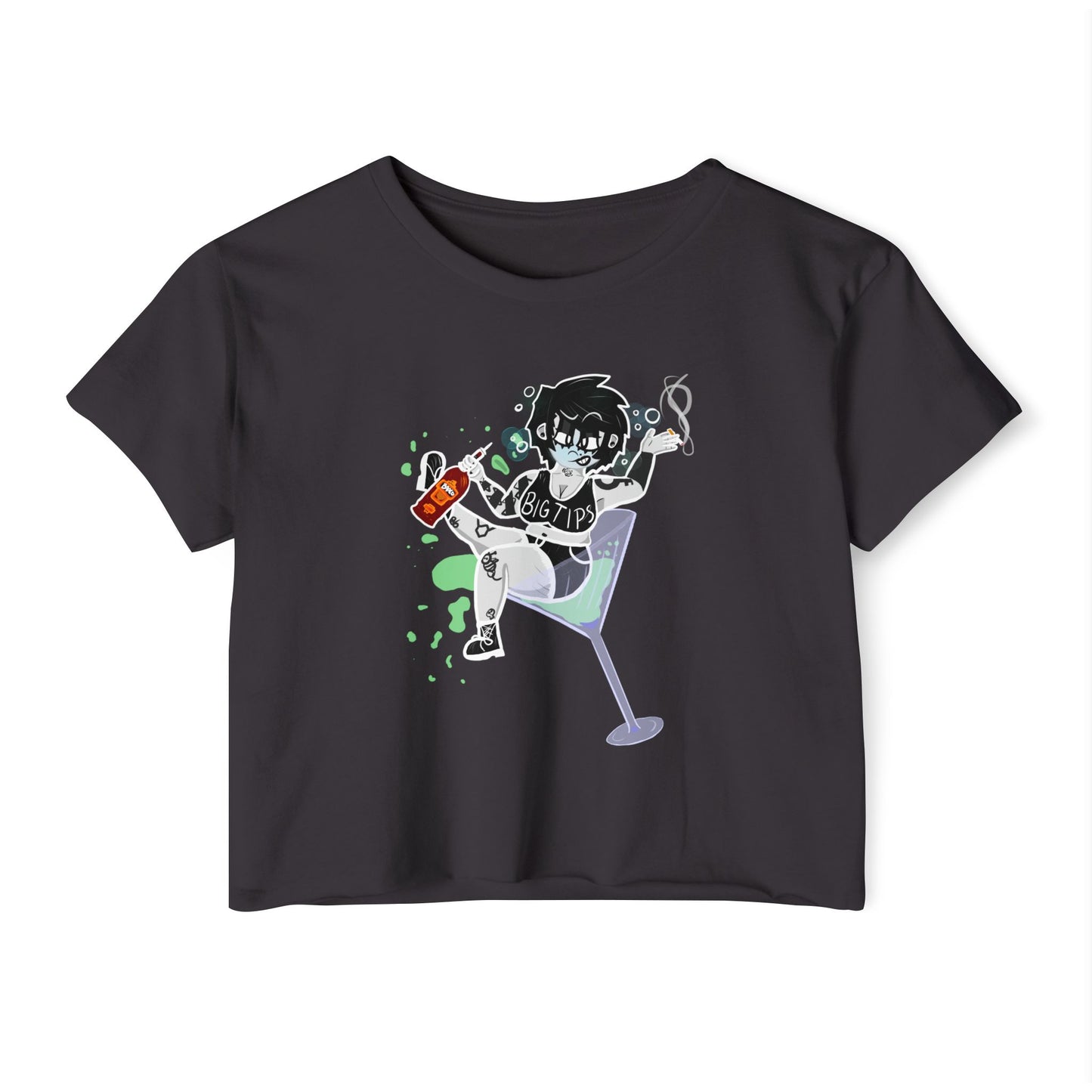 Snarky Bartender: Thorny Martini Crop Top